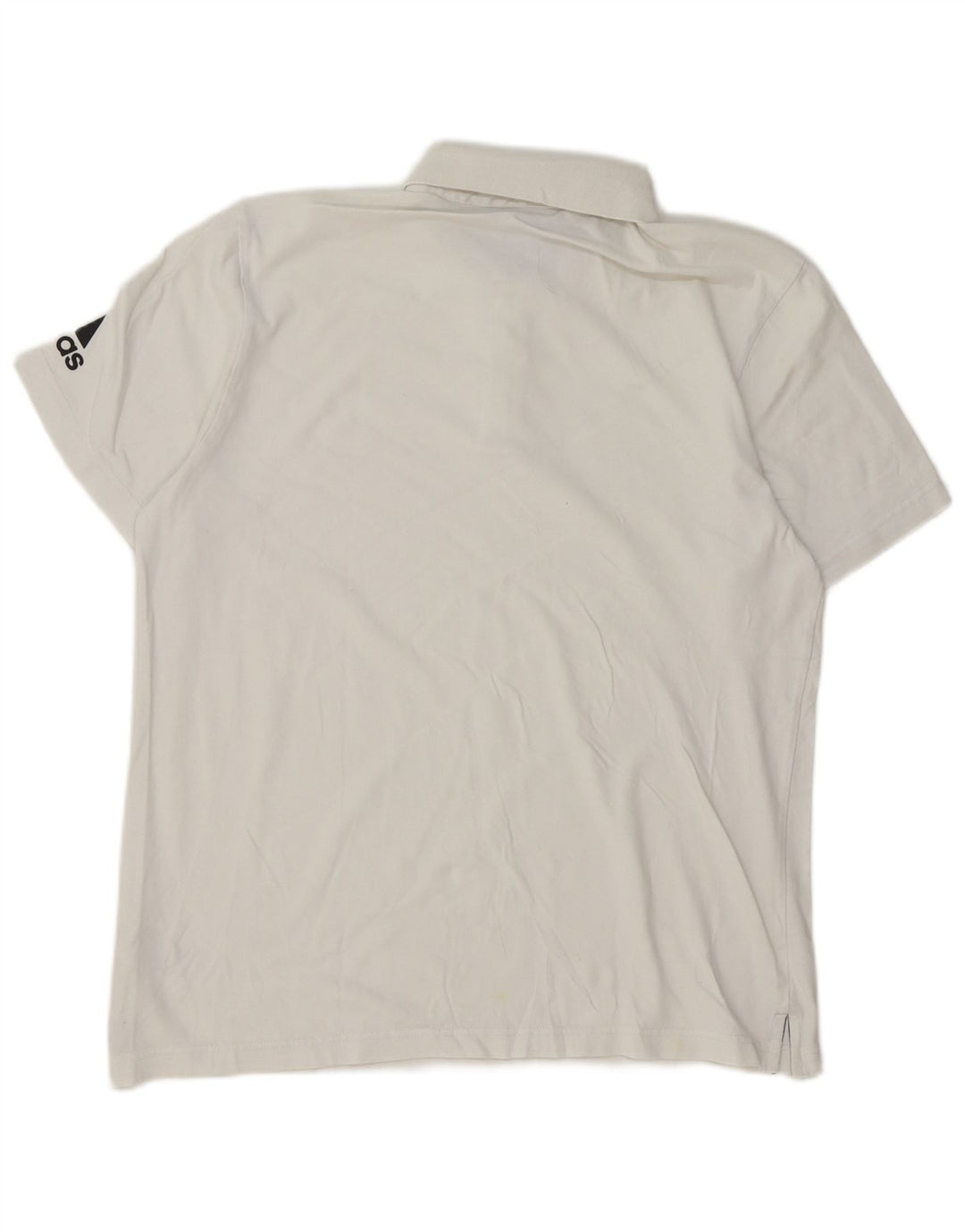 Polo Adidas da uomo grande in cotone bianco