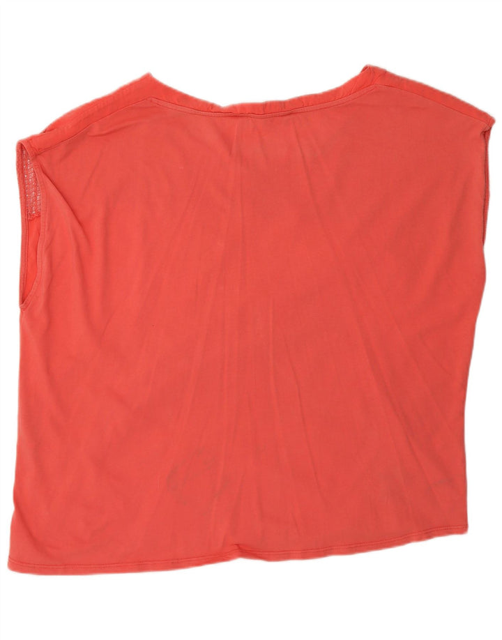 Desigual Donna Camicetta Top UK 20 2XL Rosa Cotone