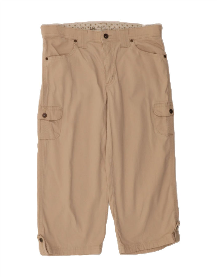 LEE Womens Cargo Capri Trousers US 10 Large W32 L20 Beige Cotton Vintage Lee and Second-Hand Lee from Messina Hembry 