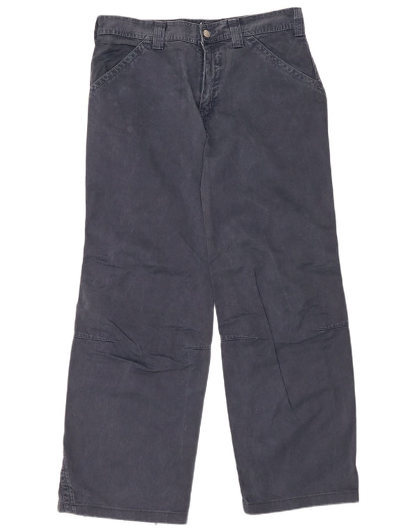 Pantaloni casual da uomo larghi ARMANI IT 48 medio W32 L30 blu navy