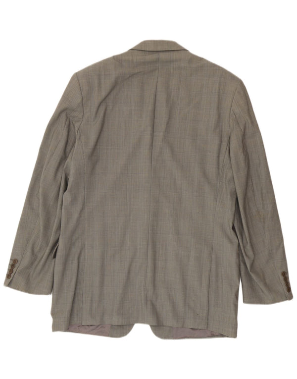 Giacca blazer a 2 bottoni Marks & Spencer da uomo UK 42 grande pied de poule verde