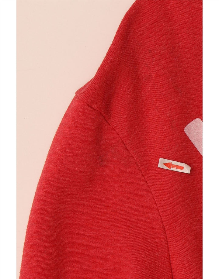 JACK WILLS Felpa con cappuccio grafica da uomo in cotone rosso medio