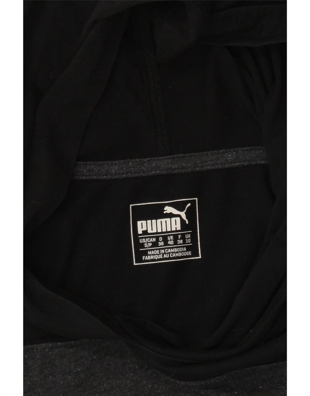 Maglia a maniche lunghe con cappuccio da donna PUMA UK 10 Small Grey Colourblock