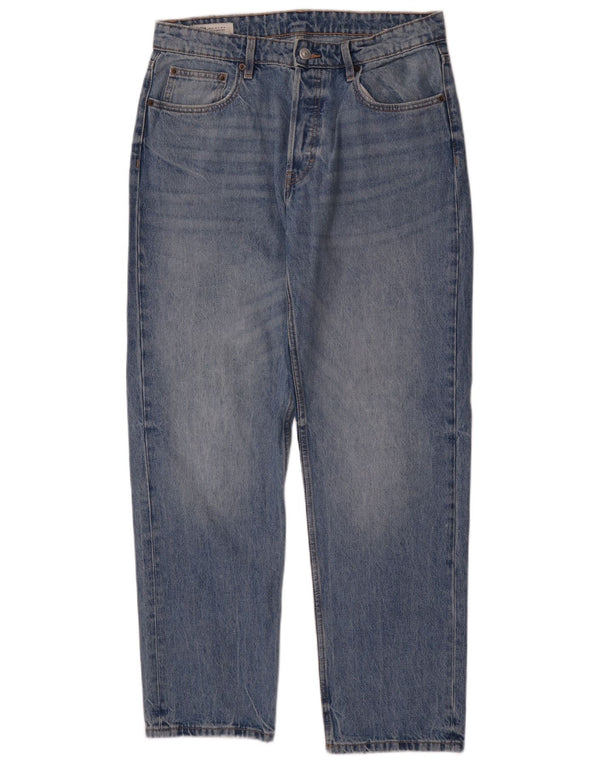 Jeans dritti da uomo Zara EU 42 Large W32 L32 Cotone blu