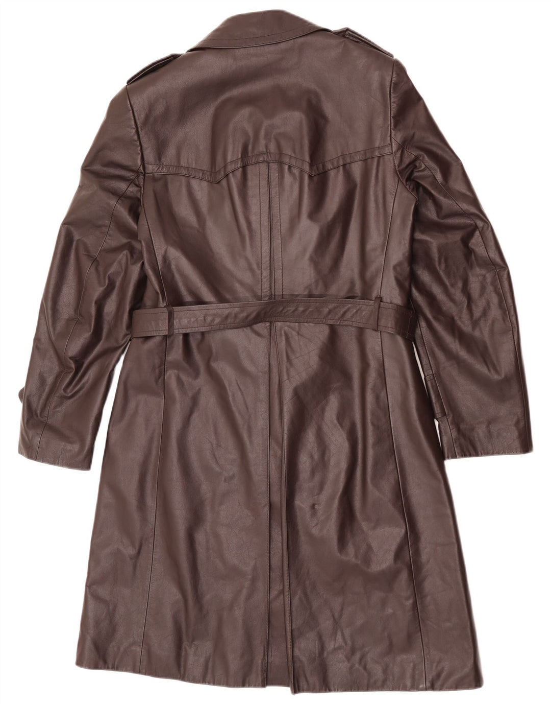 Cappotto in Pelle Doppio Petto da Uomo Anfor IT 48 Marrone Medio