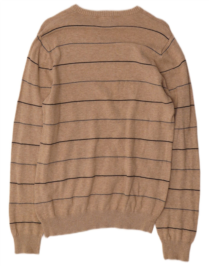 Maglione maglione girocollo da uomo Marks & Spencer blu Harbour piccolo beige