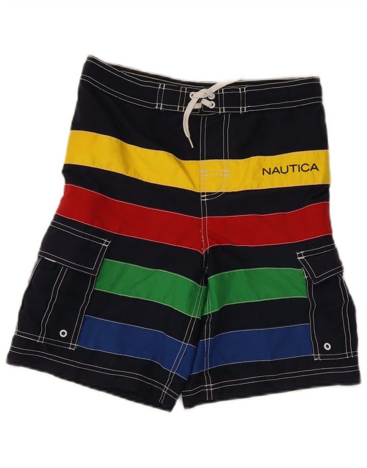 Pantaloncini da bagno per ragazzi Nautica 11-12 anni a righe multicolori