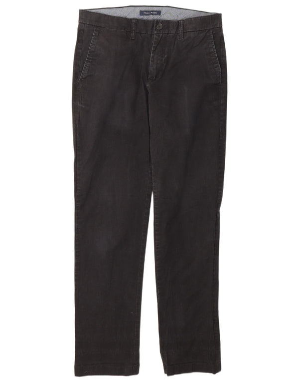 Pantaloni chino slim da uomo Tommy Hilfiger W30 L32 cotone nero