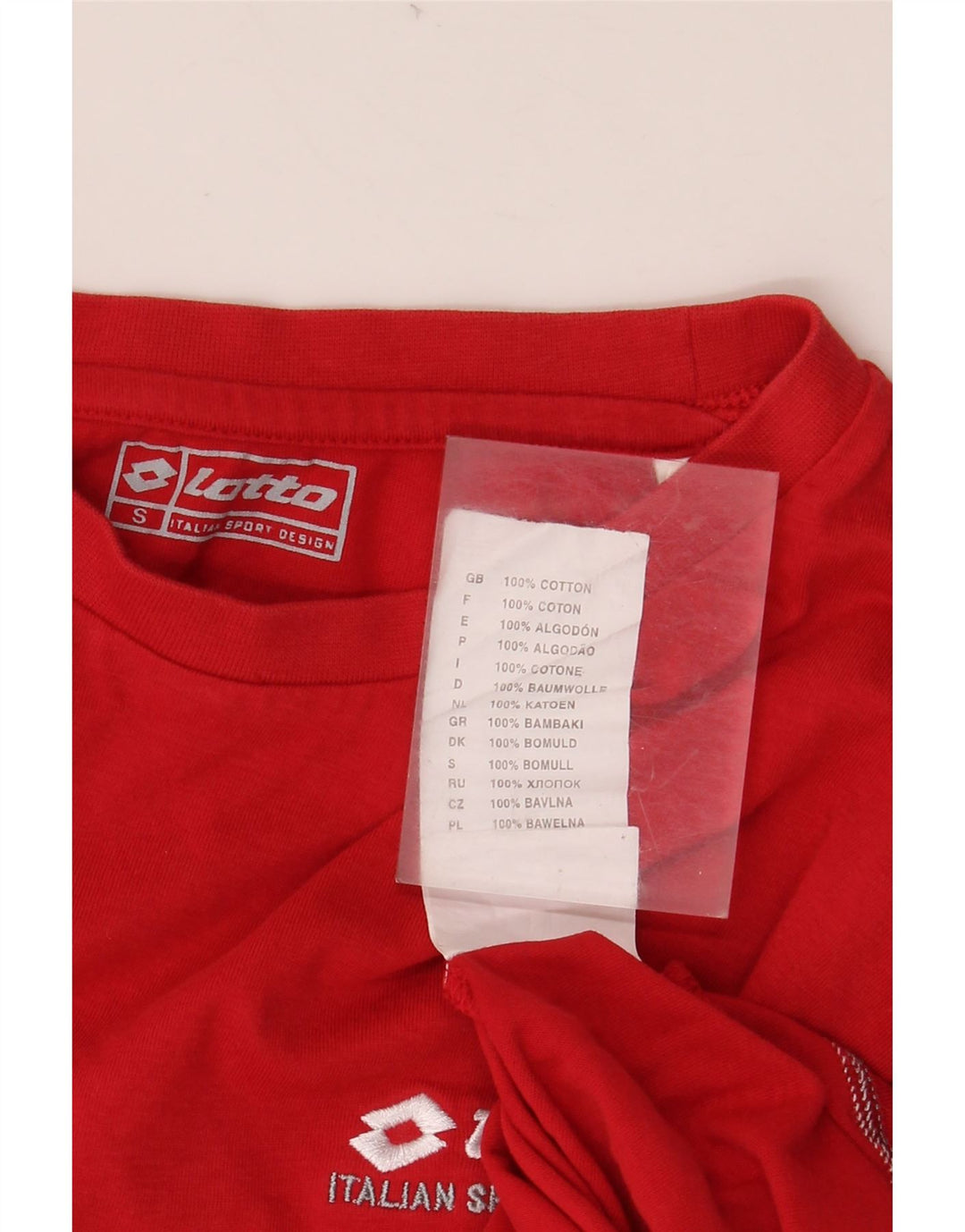 T-shirt da uomo LOTTO Top piccola rossa in cotone