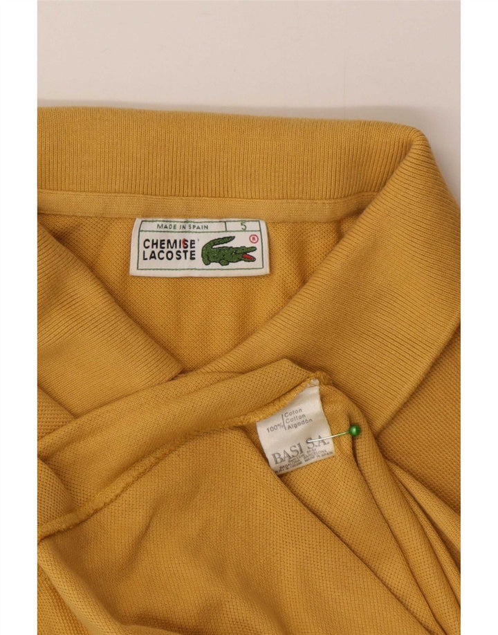 Polo da uomo Lacoste taglia 5 grande in cotone giallo