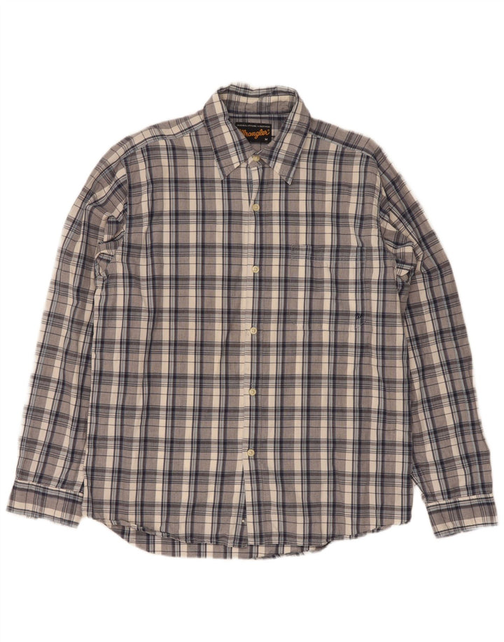 Camicia da uomo Wrangler in cotone a quadri blu medio