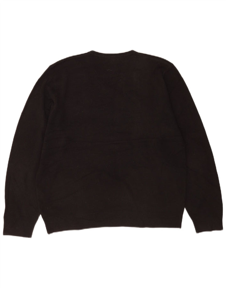 Maglione da uomo con scollo a V Marks & Spencer grande acrilico nero