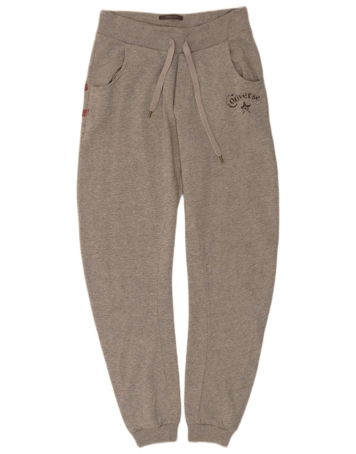 Converse Pantaloni da tuta grafici da donna Joggers UK 10 Small Grigio