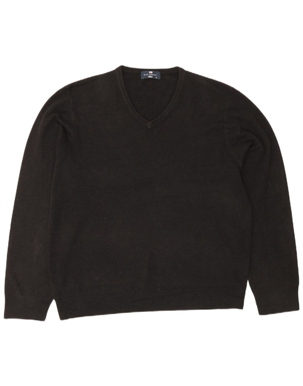 Maglione Marks & Spencer da uomo con scollo a V blu Harbour XL acrilico nero