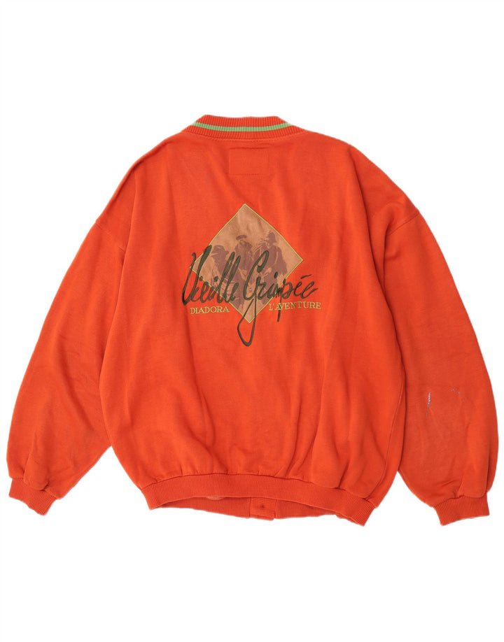 Maglione cardigan grafico da uomo Diadora XL arancione