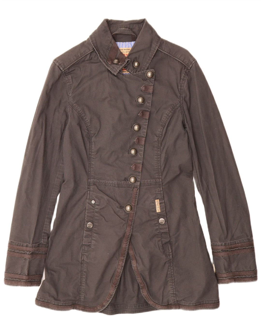 Soprabito da donna KHUJO UK 14 grande cotone grigio
