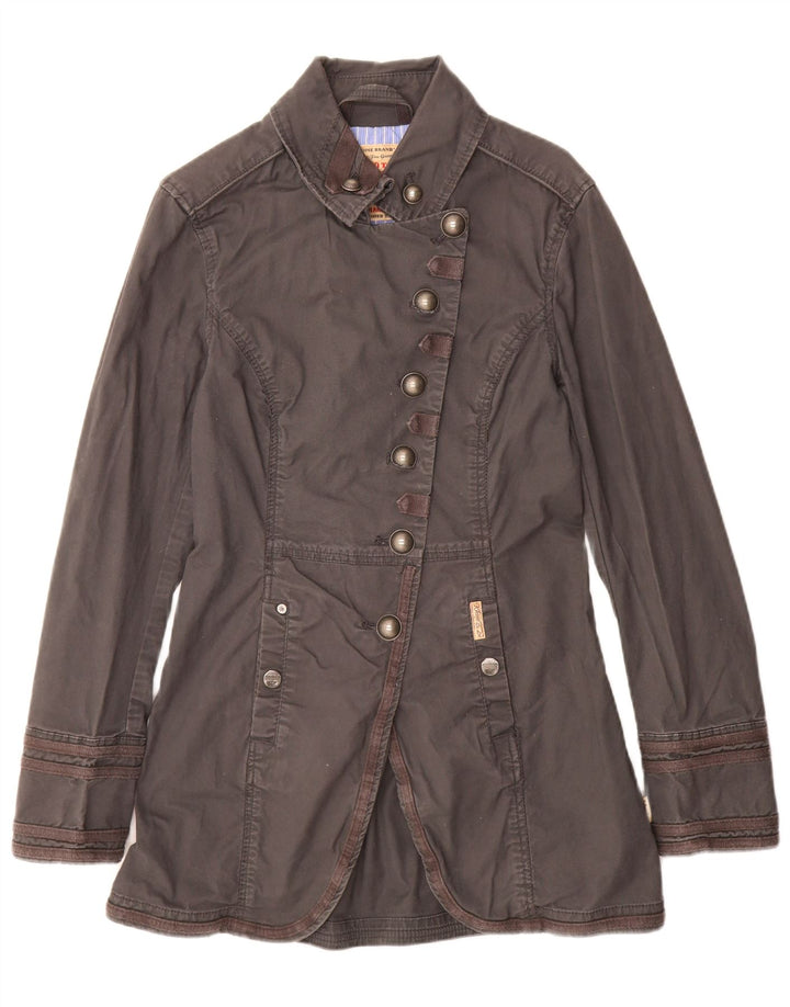 Soprabito da donna KHUJO UK 14 grande cotone grigio