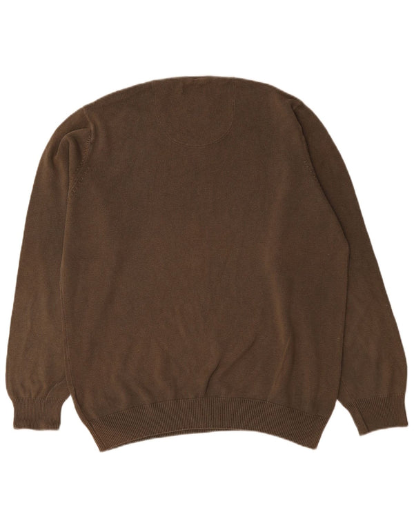 Maglione maglione girocollo da uomo Marks & Spencer blu Harbour grande marrone