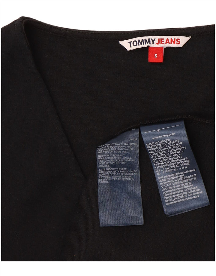 TOMMY HILFIGER Womens A-Line Dress UK 10 Small Black Polyester