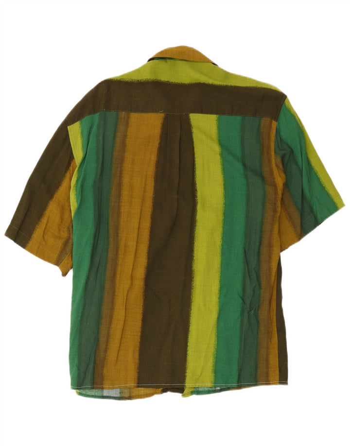 Club D'Amingo Camicia a maniche corte da uomo a righe piccole multicolore