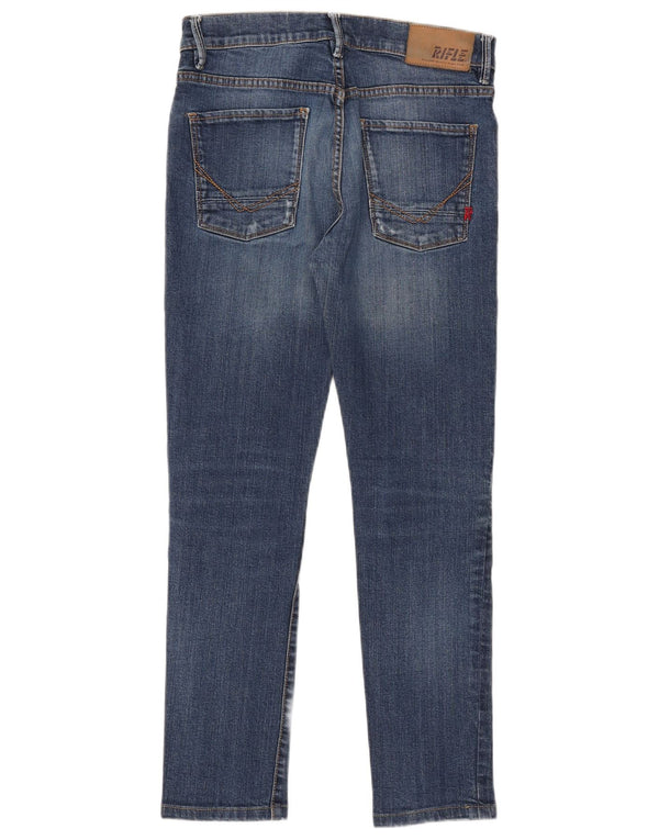 Jeans slim invecchiati da donna Rifle W30 L28 cotone blu