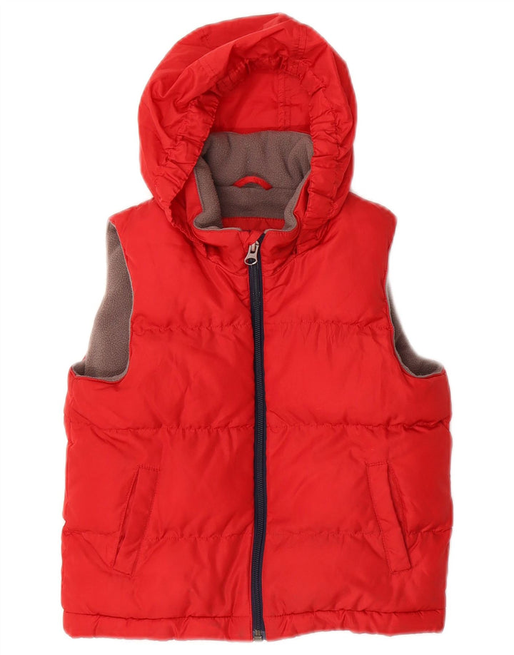 Gilet imbottito con cappuccio grafico per ragazzi TIMBERLAND 2-3 anni in poliestere rosso