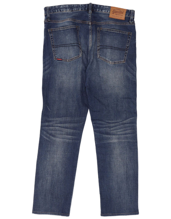 Jeans dritti da uomo Superdry W34 L30 cotone blu