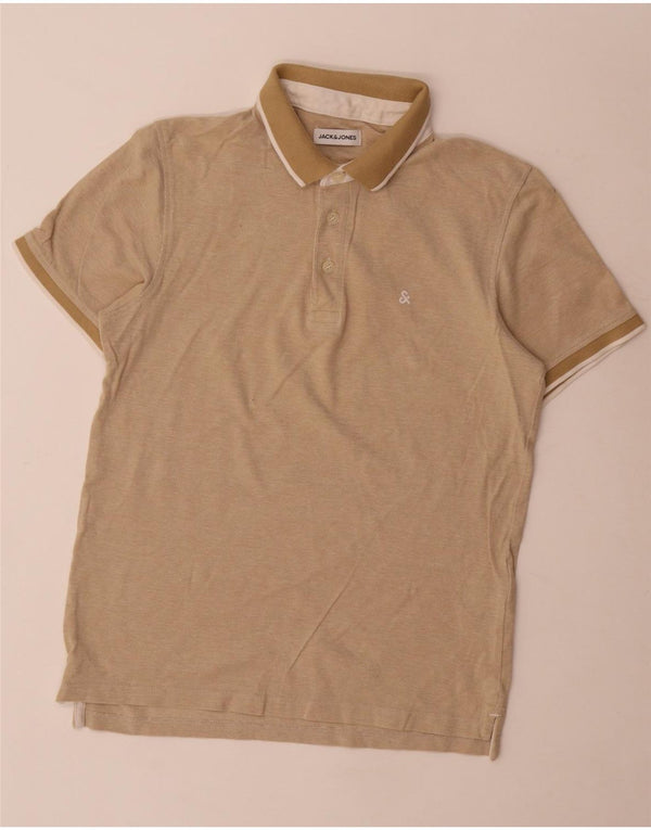 Polo da uomo Jack & Jones piccola in cotone beige