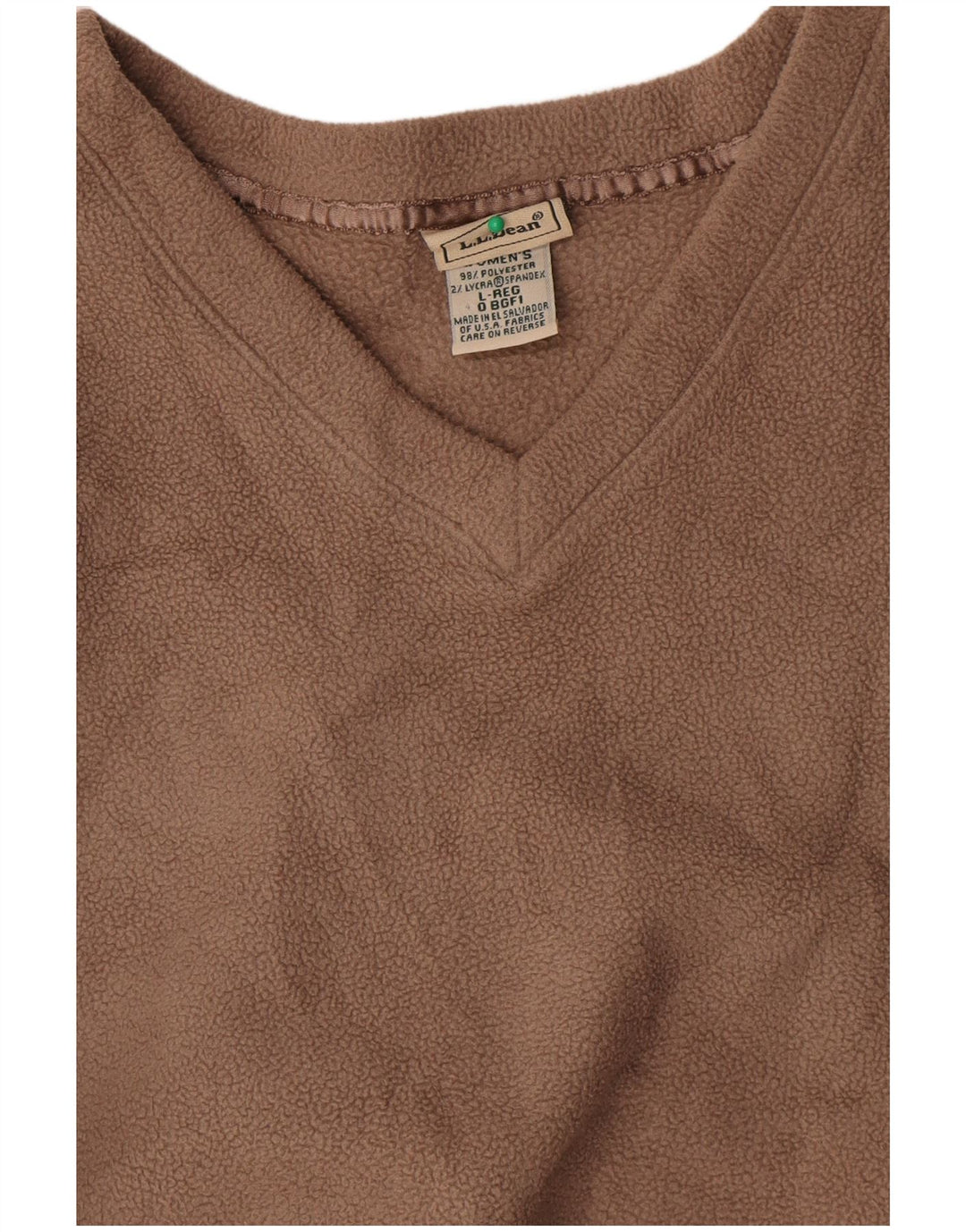 Maglione in pile da donna L.L.Bean UK 16 Large Beige Poliestere