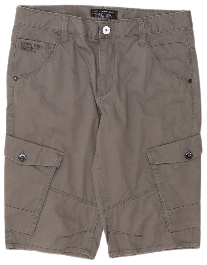 Pantaloncini cargo da uomo Angelo Litrico W34 Large in cotone grigio