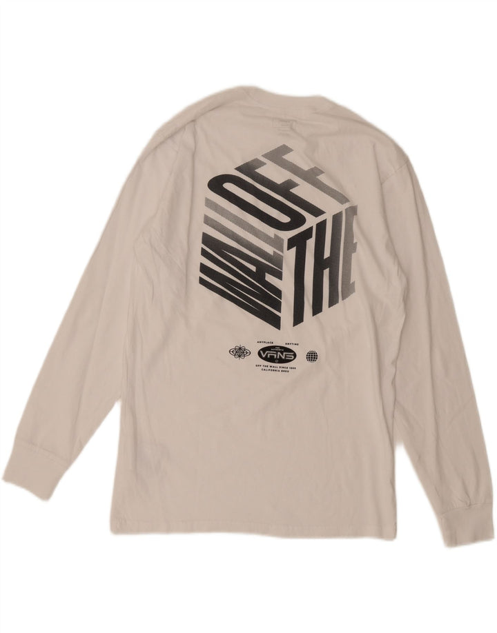 Vans Top grafico da uomo con vestibilità classica, manica lunga, cotone bianco medio