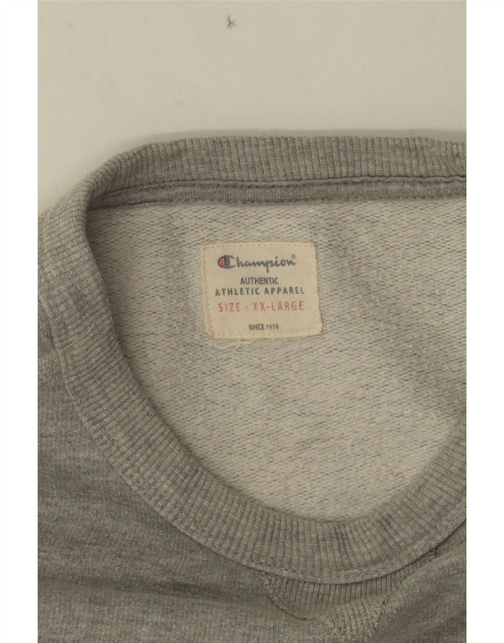 Felpa grafica da uomo Champion Jumper 2XL Grigio chiazzato