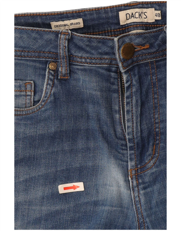 Jeans crop slim da donna di Dack IT 48 XL W32 L26 cotone blu