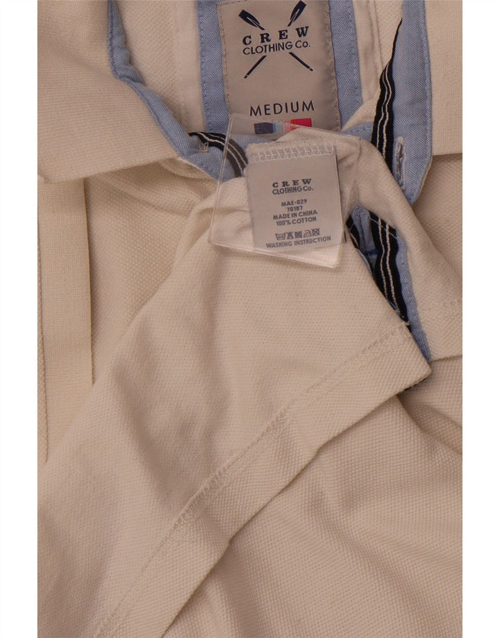 CREW CLOTHING Polo grafica da uomo in cotone bianco medio