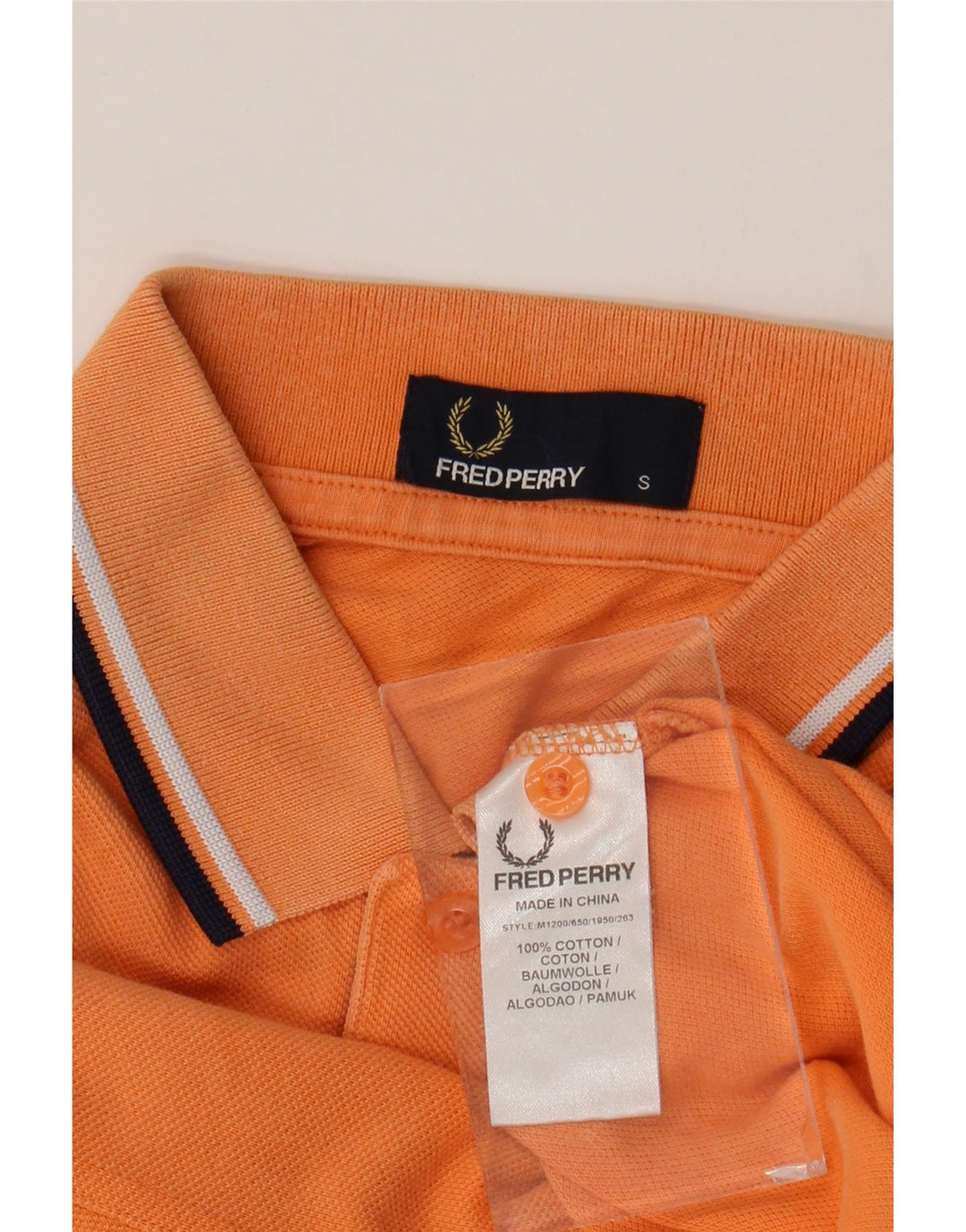 Polo da uomo FRED PERRY piccola in cotone arancione