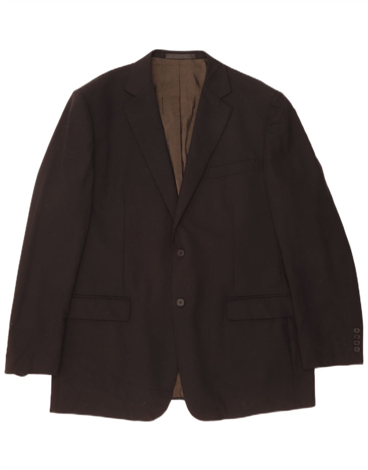 Giacca blazer a 2 bottoni da uomo Marks & Spencer UK 46 XL lana nera