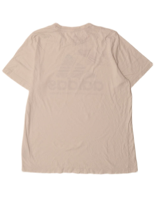 T-shirt grafica da uomo Adidas Top grande in cotone bianco