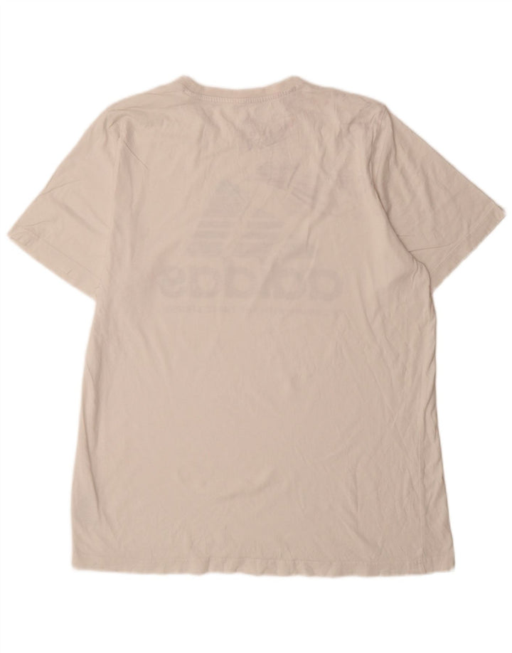 T-shirt grafica da uomo Adidas Top grande in cotone bianco