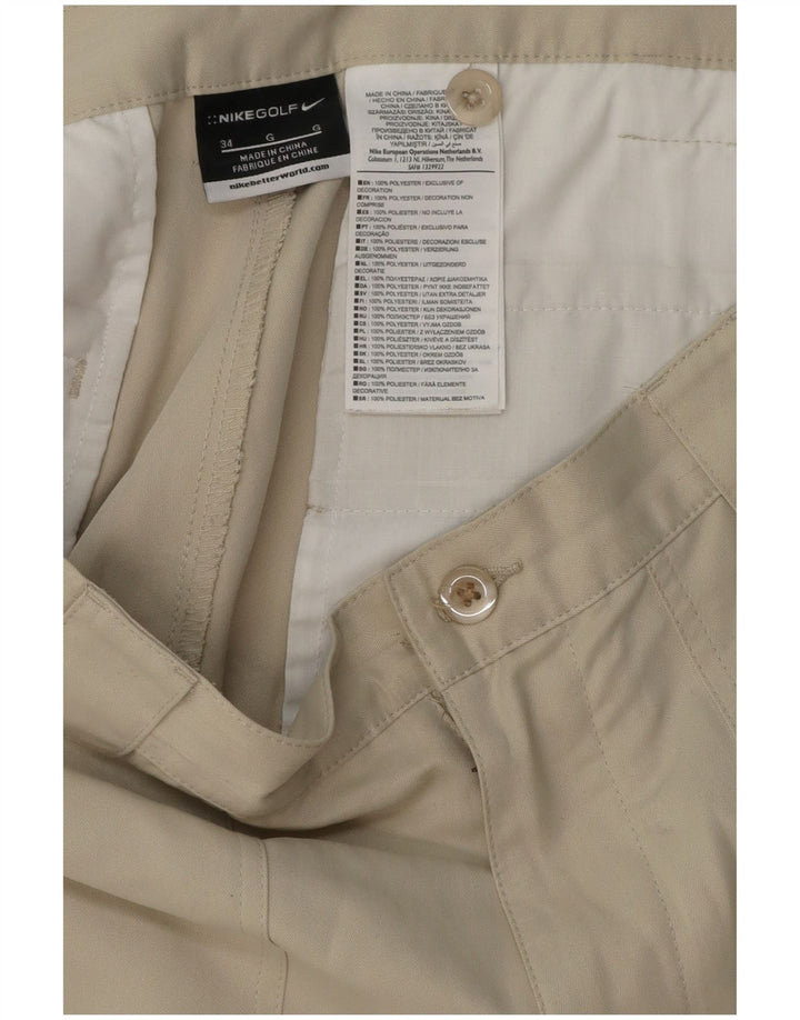 Pantaloncini chino da uomo Nike W34 Large Beige Poliestere