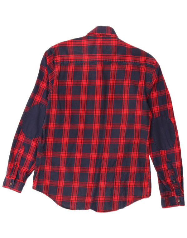 Camicia Zara da uomo slim fit in flanella, cotone a quadri rossi grandi