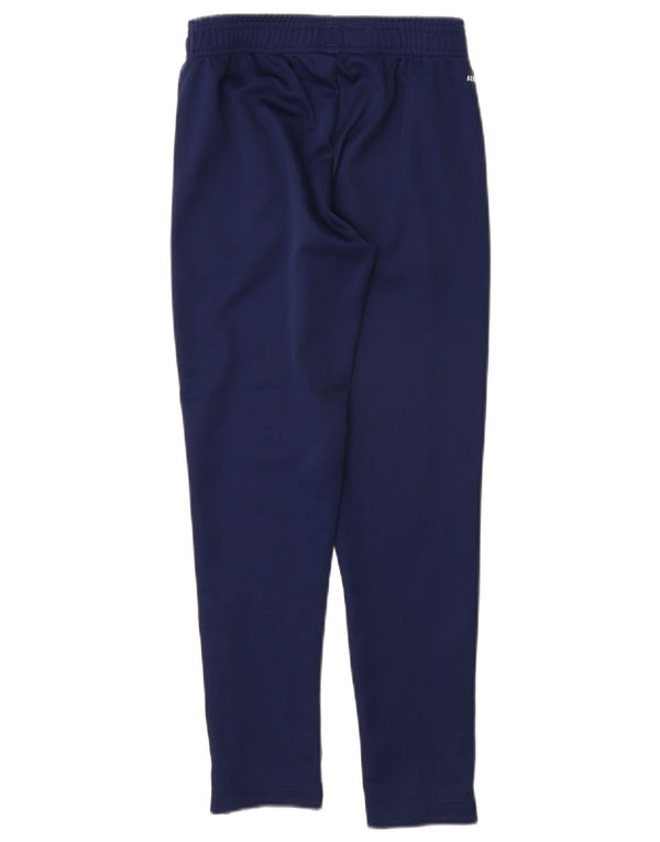 Pantaloni della tuta Adidas Aeroready da ragazzo 9-10 anni in poliestere blu navy