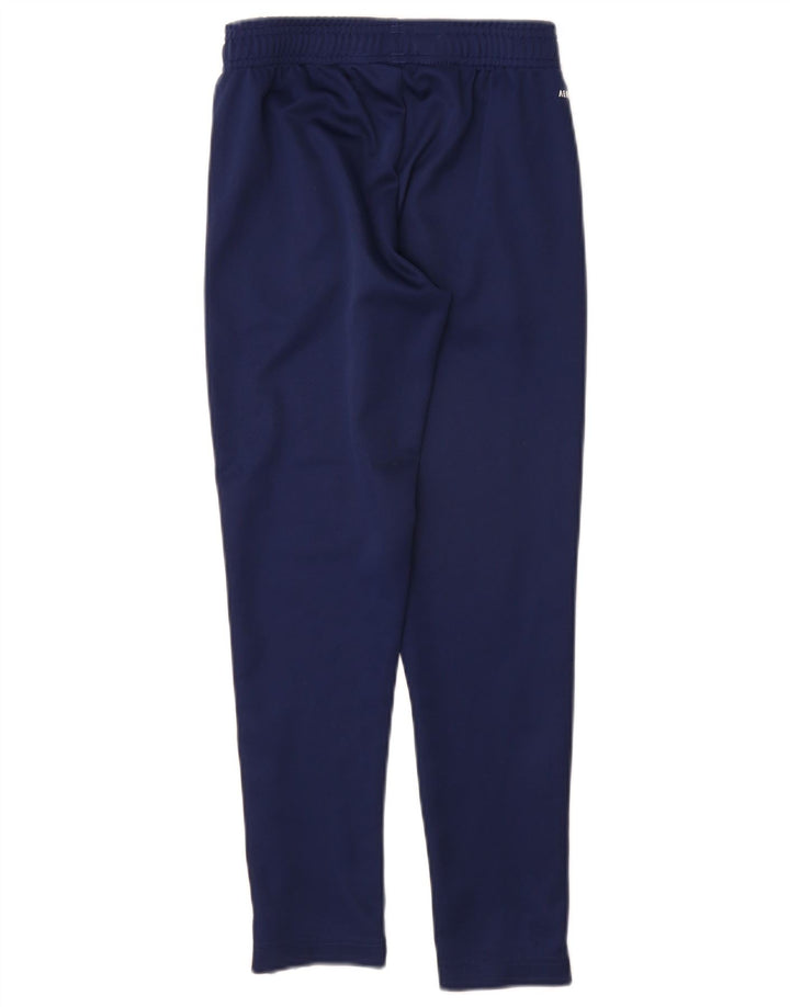 Pantaloni della tuta Adidas Aeroready da ragazzo 9-10 anni in poliestere blu navy