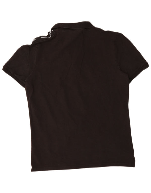 Polo slim fit grafica da uomo Calvin Klein Jeans XL in cotone nero