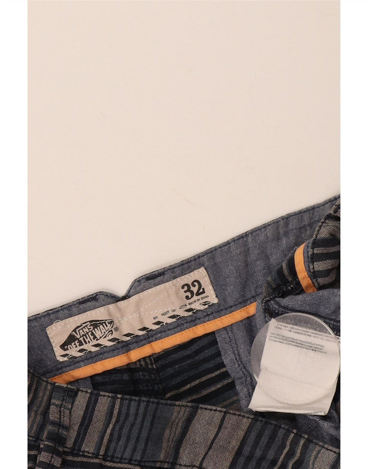 Pantaloncini chino da uomo Vans W32 in cotone a righe grigio medio