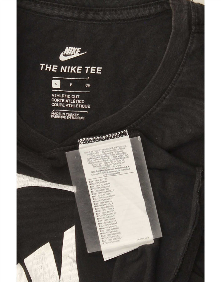 T-shirt grafica Nike da uomo con taglio atletico, piccola, in cotone nero
