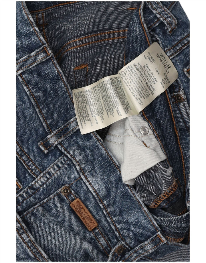 WRANGLER Jeans dritti elasticizzati Texas da uomo W33 L30 cotone blu