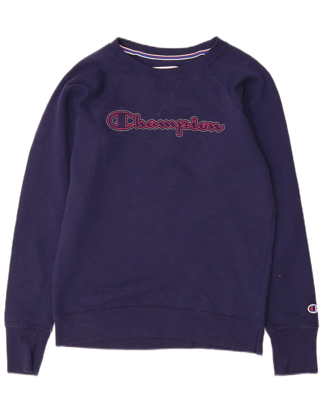 Felpa con grafica da donna Champion UK 10 Small Cotone blu navy