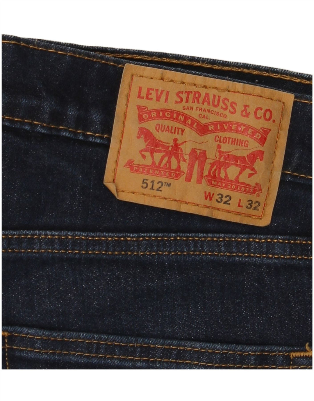 LEVI'S Jeans da uomo 512 slim affusolati W32 L32 cotone blu navy