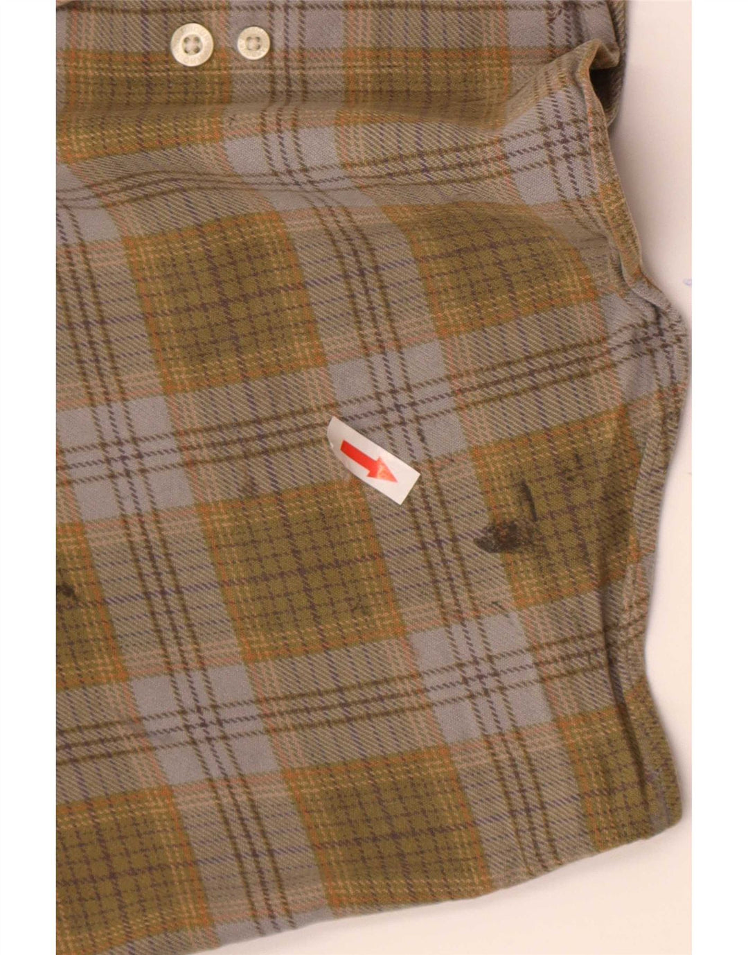 Camicia di flanella da uomo Barbour, cotone a quadri kaki di grandi dimensioni
