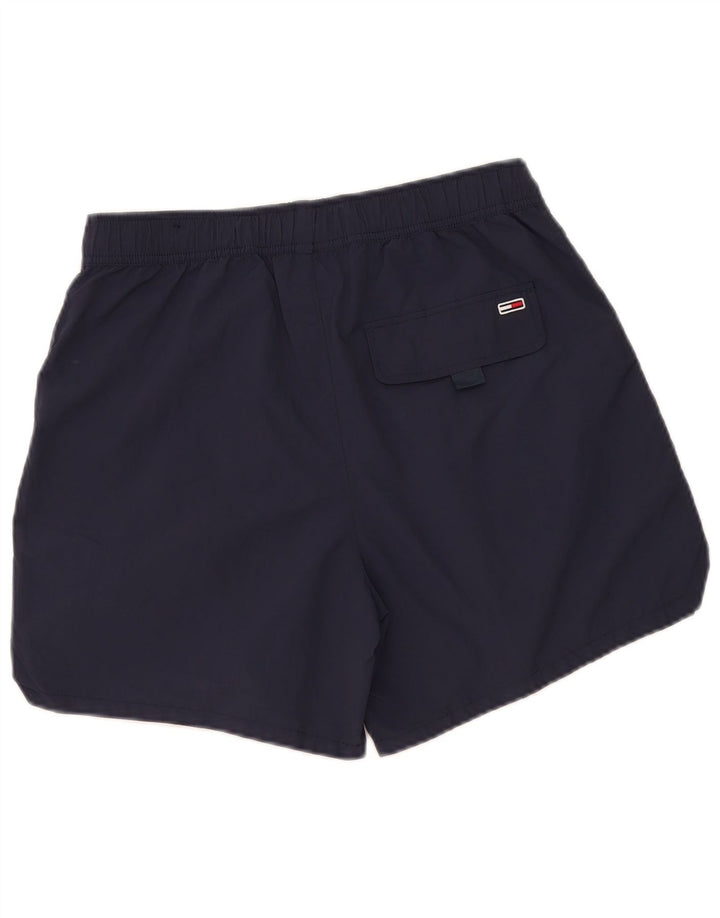 Pantaloncini da bagno grafici da uomo Tommy Hilfiger piccoli blu navy in poliammide